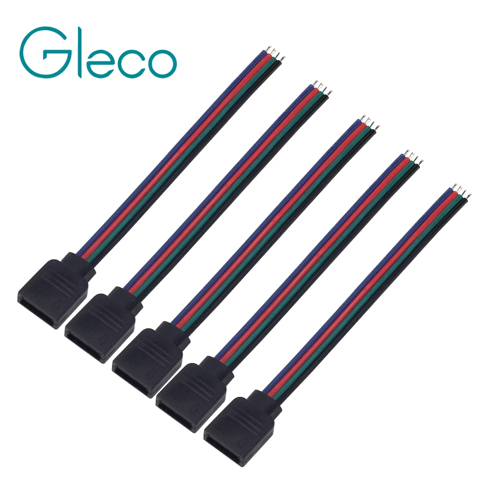 

5 шт./лот 4pin RGB гнездовой Соединительный кабель для светодиодной ленты 10 см для 3528/5050 RGB светодиодной ленты