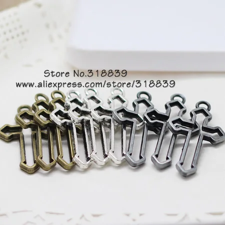 Подвеска в виде религиозного Креста из металлического сплава три цвета 30 шт./лот