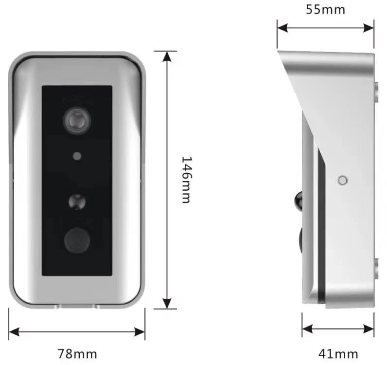 180Degree Wide Angle Build-in Battery Wireless WIFI IP Doorbell Intercom System | Безопасность и защита