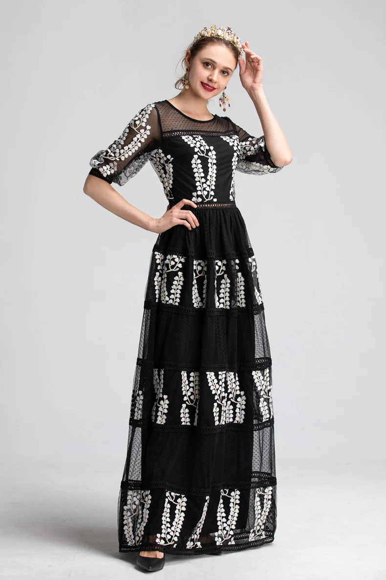 Женское модельное платье Миланского стиля Длинные дизайнерские вечерние платья