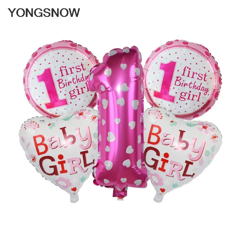 Голубые воздушные шары из фольги счастливые Баннеры для дня рождения детский душ