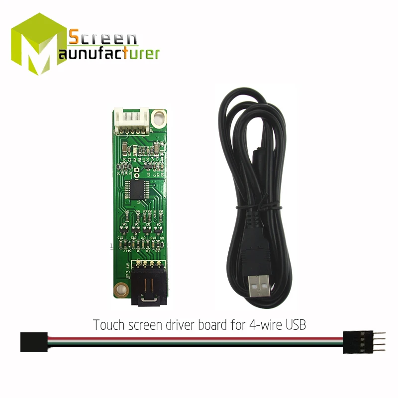 

Плата USB-драйвера для 4-проводного Резистивного Сенсорного экрана, совместимого с 6 7 8 9 10,1 10,4 12 15 17 19 дюймовым интерфейсом 2,54