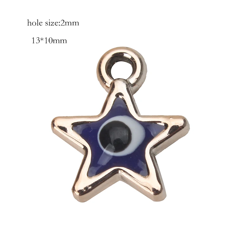 10 шт./лот подвески в виде сердца звезды глаза браслет ожерелье Подвеска для
