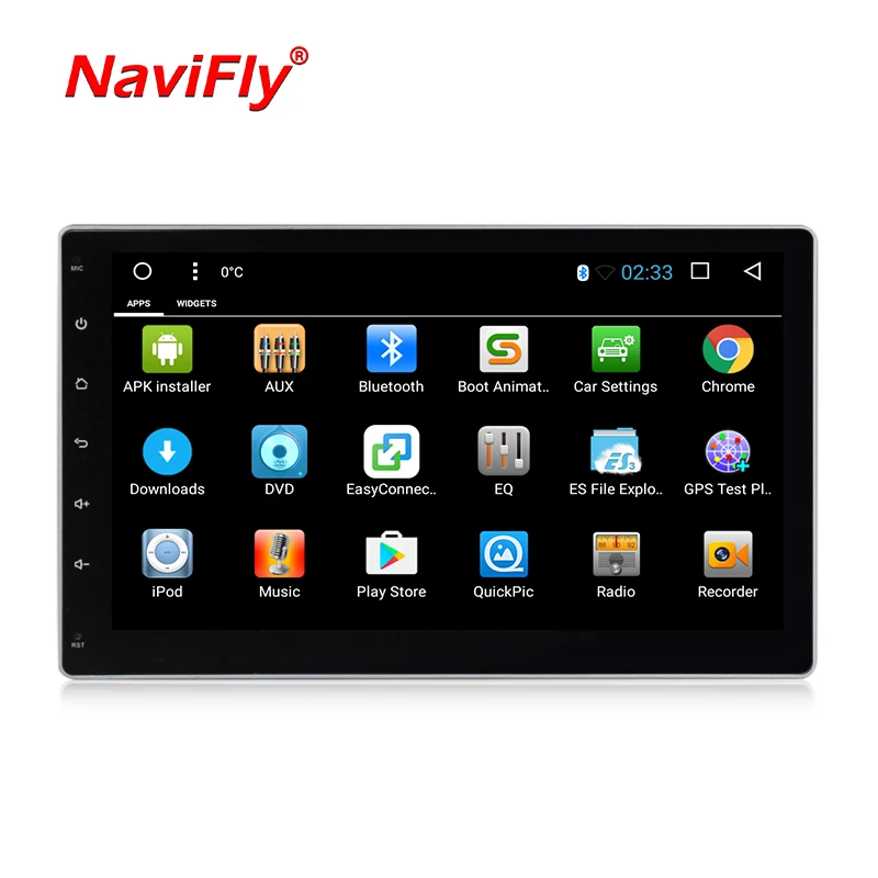 Navi-Fly Android8.1 HD 600*1024 экран четырехъядерный ПЗУ 16 Гб 2 DIN Универсальное автомобильное
