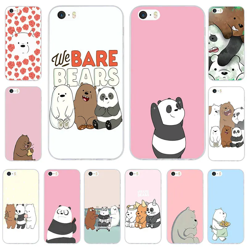 Чехол для iphone 6 Ice We Bare Bear Fighting Panda стильные мягкие чехлы обложки iPhone 4 4S 5 5S SE 6S 7 8 X