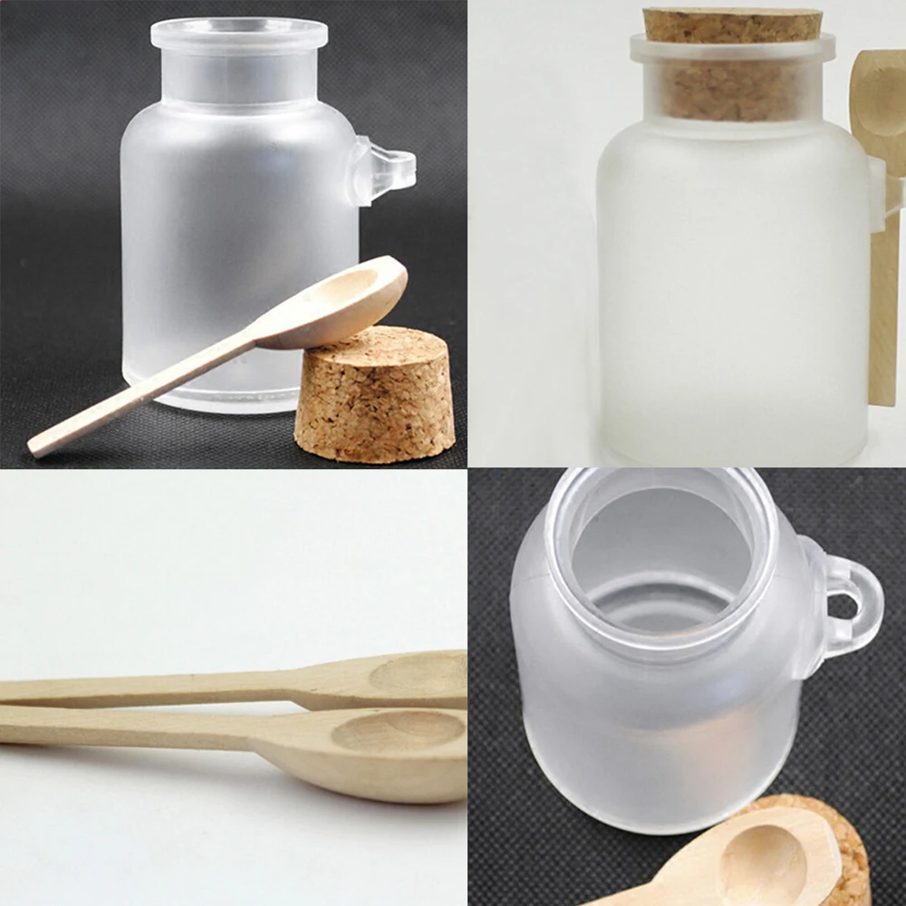 Прозрачная Круглая Косметическая пустая матовая банка с пробкой Соль для ванной