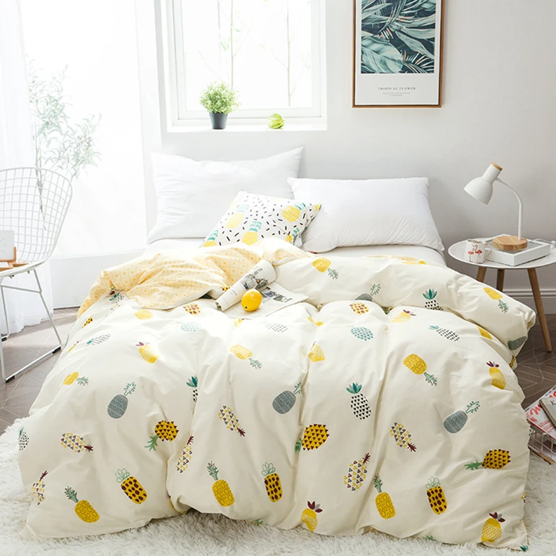 2018 Новый дизайн 1 шт. пододеяльник печать обложек красочные ананас одеяло