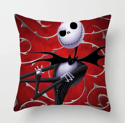 13 ZENGIA Nightmare Before Christmas Cushion cover GHOST Pillow cover Polyester Horror Throw pillows Sofa Decorative Pillow case - Color: 13