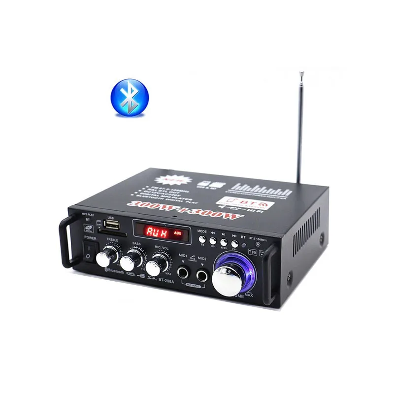 KYYSLB 40 Вт + усилитель динамика карта U диска радио 12 В переменного тока 220 Bluetooth мини