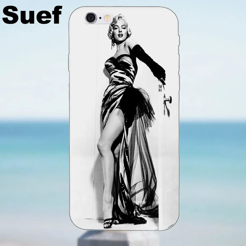 Мягкий протектор экрана Мэрилин Монро новый для iPhone 4 4S 5 5S 5C SE 6 6S 7 8 Plus X Samsung Galaxy A3 A5