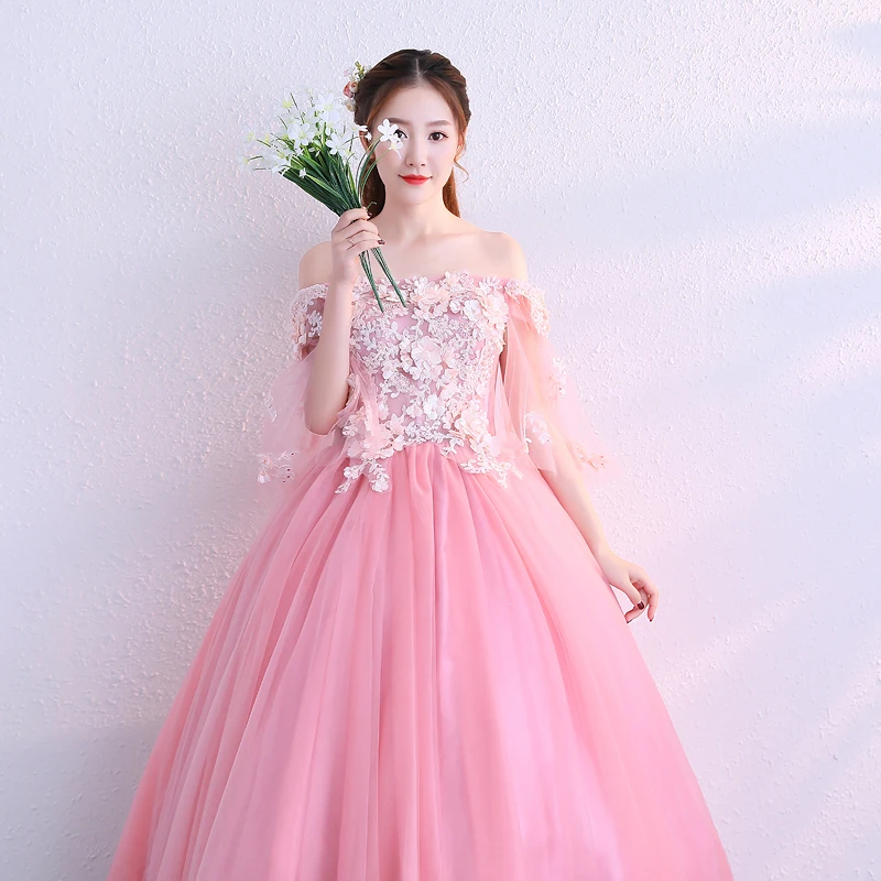 Он невесты новые милые розовые кружевные платья на выпускной платье с вырезом