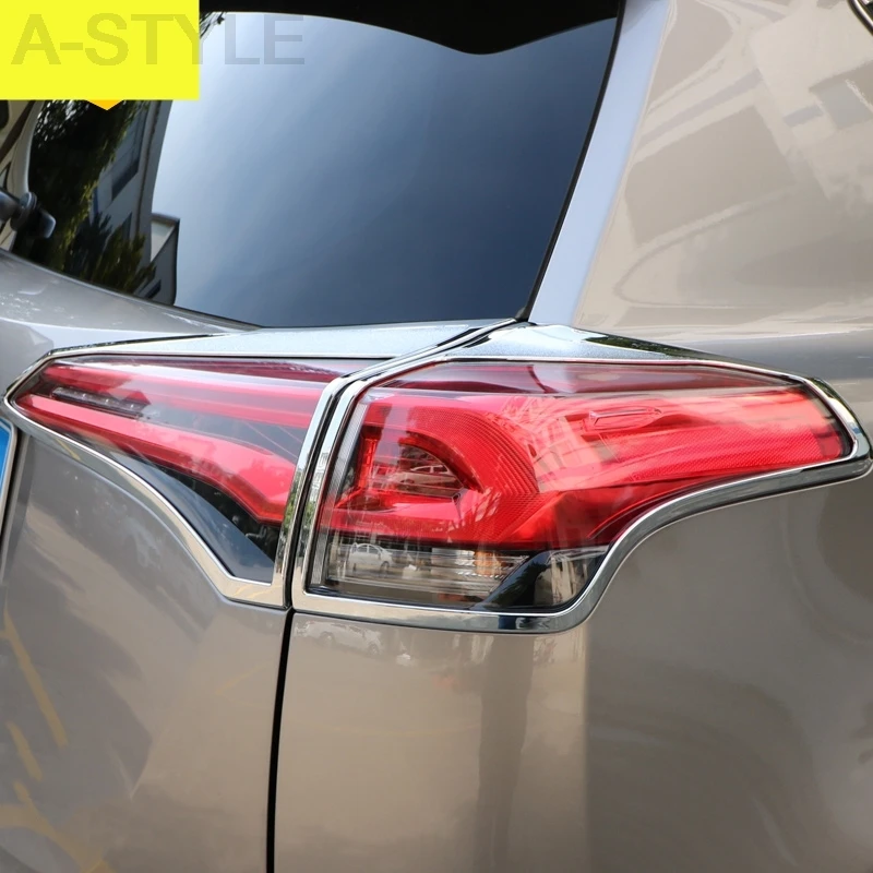 Чехлы на задние фары автомобиля для Toyota RAV4 RAV 4 2016 2017 декоративная рамка отделка ABS