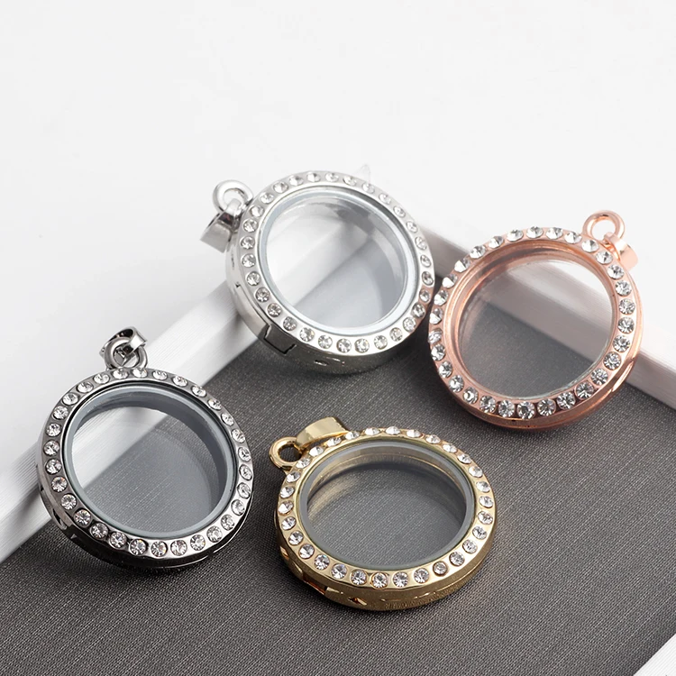 Магнитный медальон из стекла со стразами смешанных цветов 10 шт./лот | Украшения и