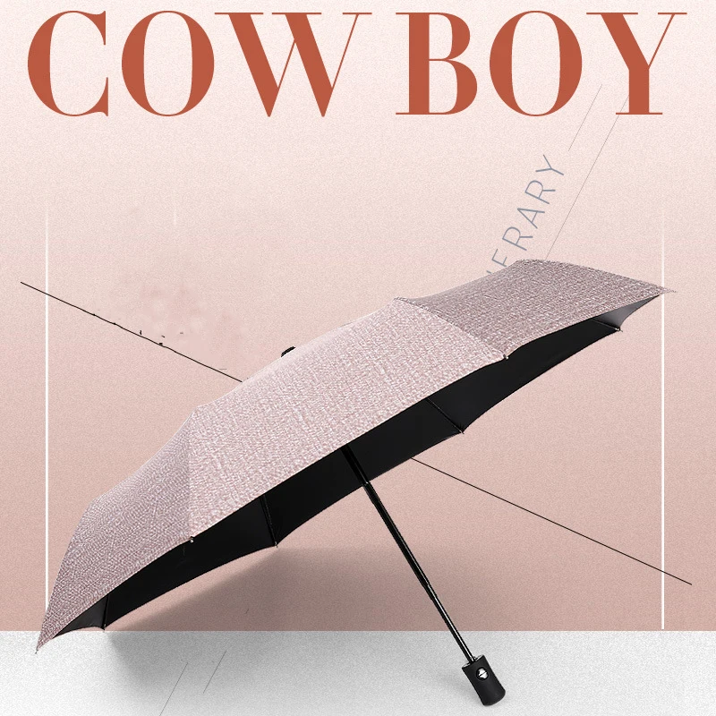 Креативный простой Зонт с тремя складывающимися полностью автоматическими 4