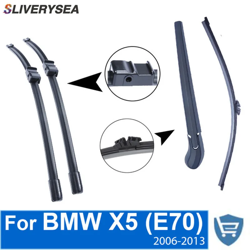 SLIVERYESA передний и задний рычаг стеклоочистителя для BMW X5 E70 2006 2013 5 дверей SUV высокое