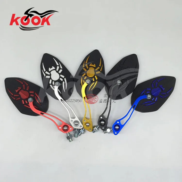 universal motorcycle Accessories motocross rearview mirrors Spider Decoration moto side mirror for yamaha honda suzuki kawasaki |