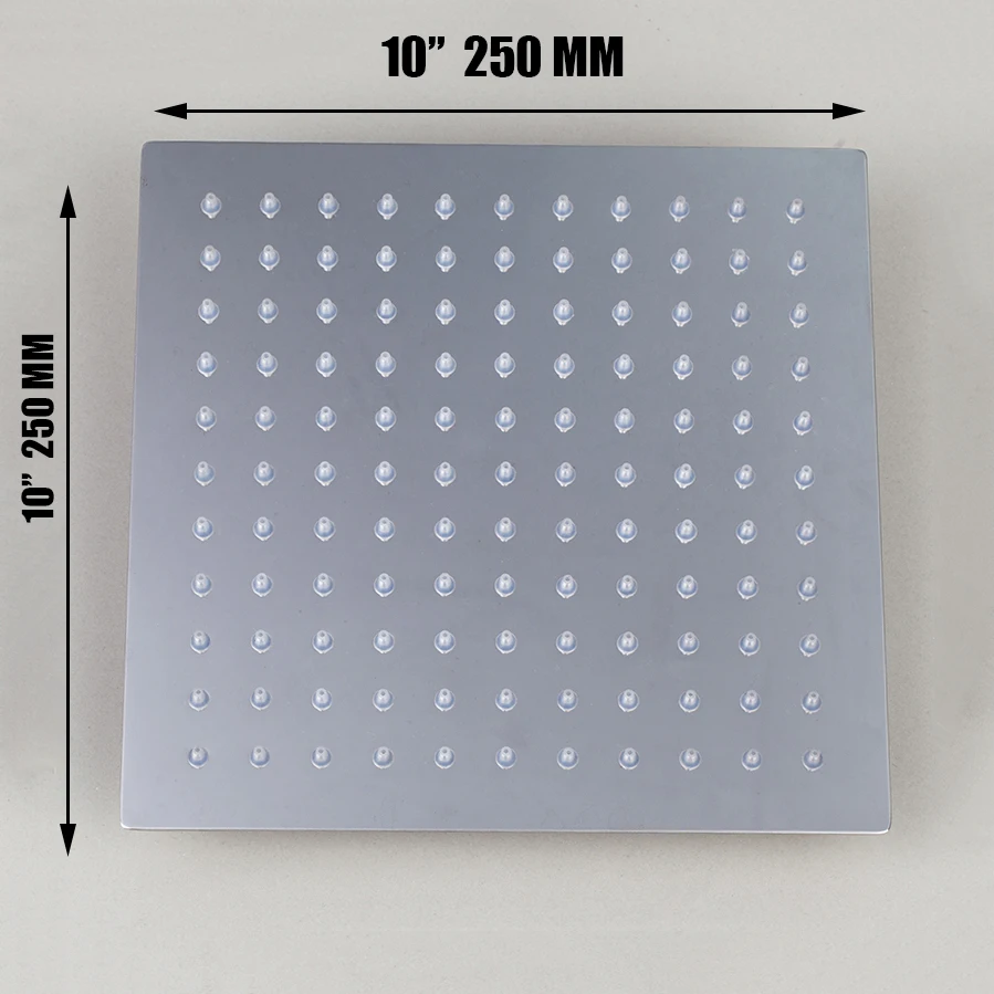 10 Inch OUBONI ванная душевая головка 6 8 10 12 16 дюймов настенная хромированная нержавеющая сталь квадратная дождевая душевая головка душевой опрыскиватель - Цвет: 10 Inch