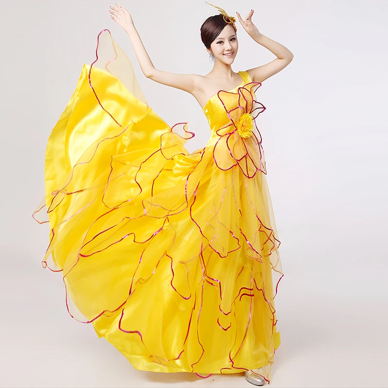 Танцевальный Костюм для фламенко расширенное платье современная танцевальная