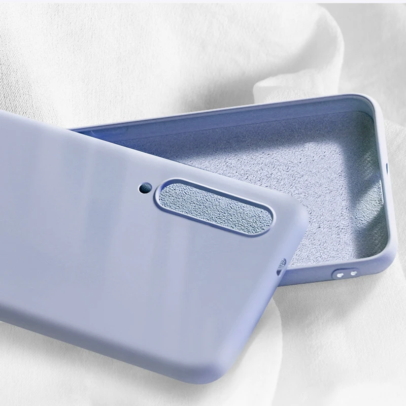 Жидкий силиконовый мягкий чехол для samsung Galaxy A10 A20 A30 A40 A50 A70 M10 M20 M30, жидкий силиконовый резиновый TPU чехол s - Color: Purple