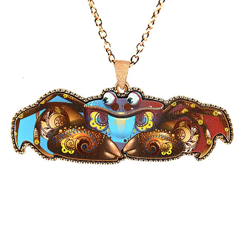 6 шт./лот красочные Краб симпатичный кулон колье ювелирные изделия девушки