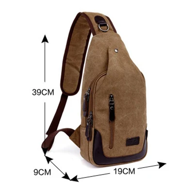 Мужская нагрудная сумка Холщовый Рюкзак мужские дорожные сумки винтажный рюкзак