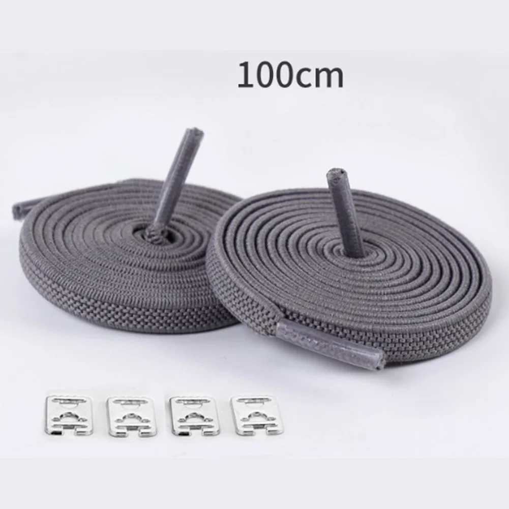

1pair 100CM No Tie Lazy Shoelaces Elastic Rubber Shoes Lace Sneaker Children Safe Elastic Shoelace 15 Colors