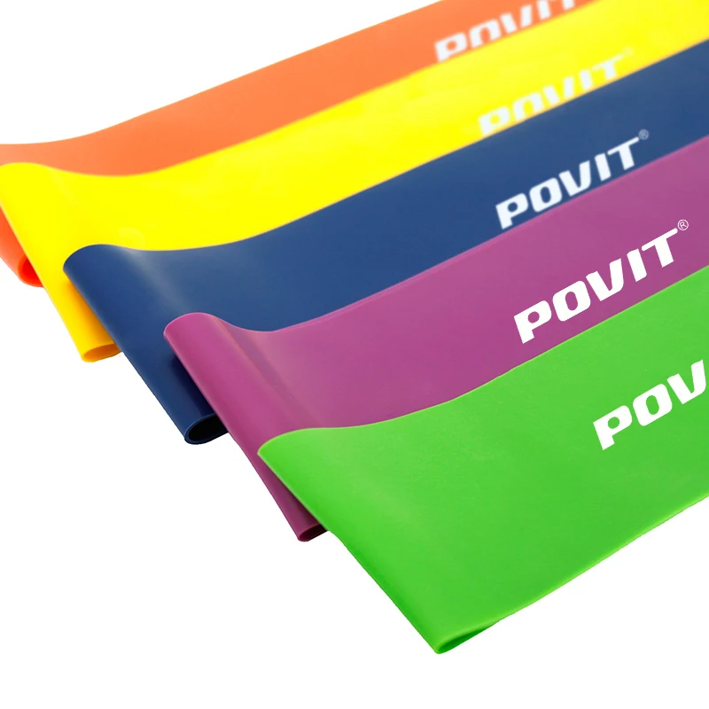 Набор эластичных лент POVIT для йоги пилатеса кроссфита фитнеса домашнего