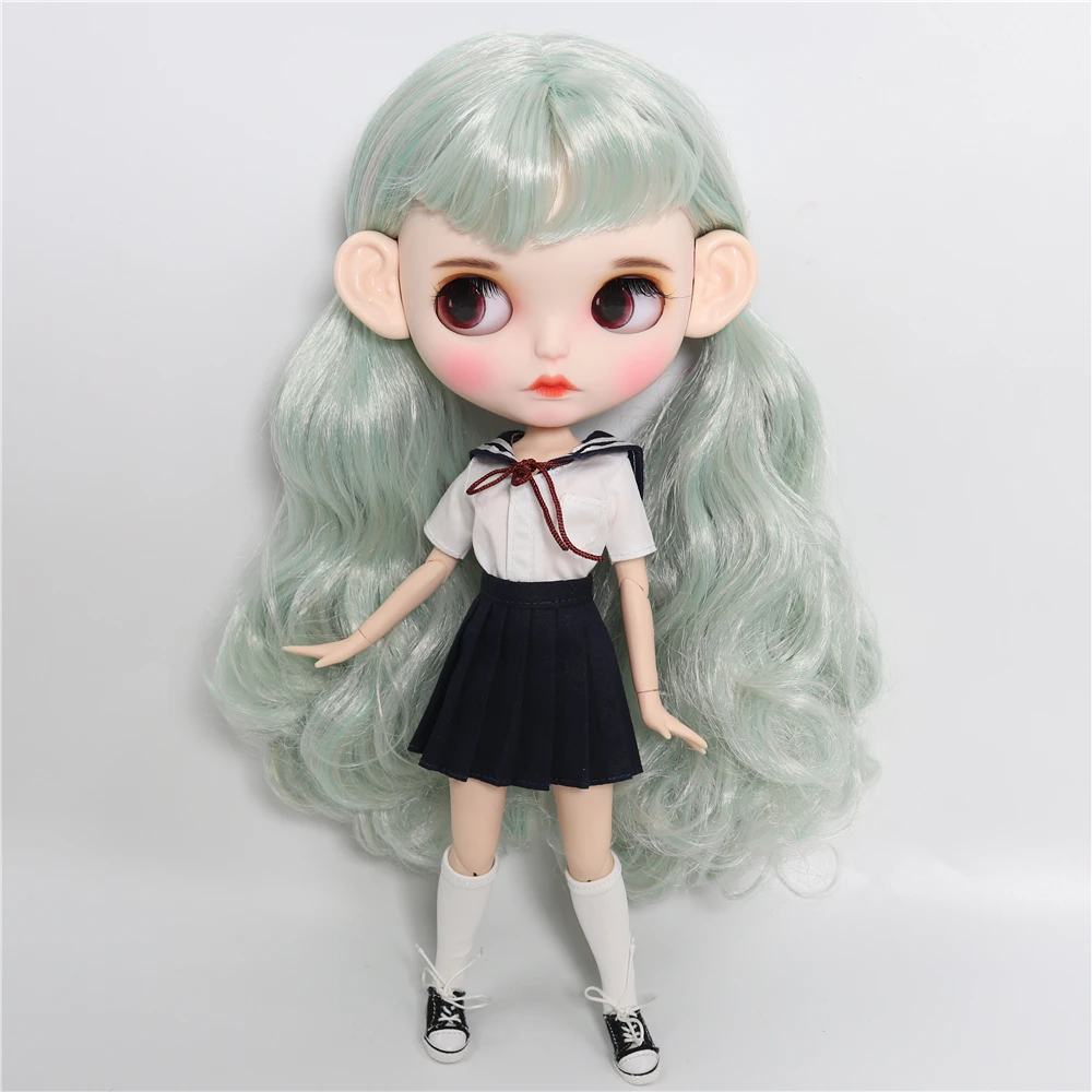 Ледяной DBS Blyth кукольные шарнирной куклы матовая лицевая сторона белая кожа