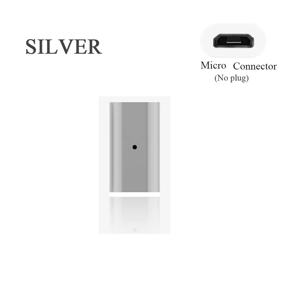 Sliver Micro Adapter Магнитный адаптер Micro USB для iPhone, samsung, huawei, Магнитный адаптер для зарядки, Дата-кабель - Цвет: Sliver Micro Adapter