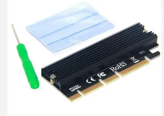 M.2 Nvme Ssd Ngff к Pcie 3 0 X16 адаптер M ключ интерфейс карта + радиатор поддержка Pci Express X4 2230
