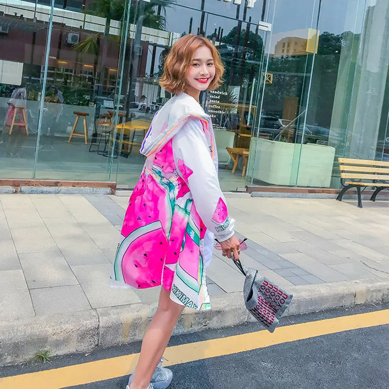 2019 летние солнцезащитные свободные пальто с капюшоном женские модные тонкие