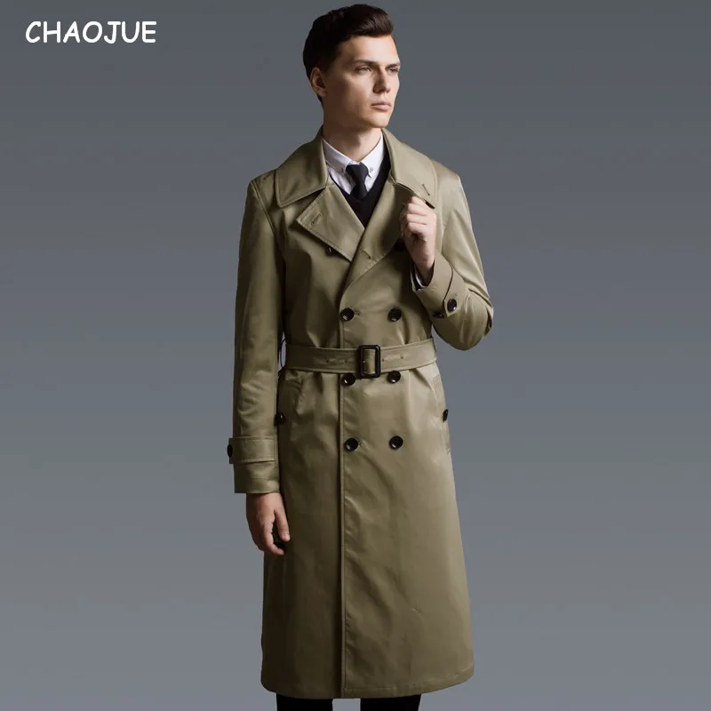 CHAOJUE, очень длинное пальто, Тренч, мужской,, тонкий, английский Тренч, пальто, мужской, большой размер 6XL, бушлат, джентльмен, топ, куртки в подарок