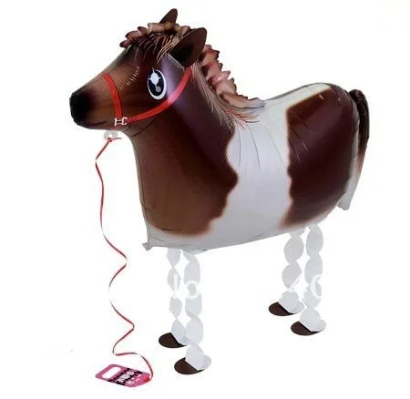 

[Летающий орел] Бесплатная доставка Ходячий воздушный шар для домашних животных, ходячий воздушный шар, шарик с шагающей лошадью 50 шт./парти...