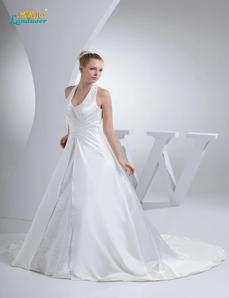 Luxury Vestido De Noiva Ball Gown Wedding Dress 2016 Court Long Train Casamento Robe Mariage Bride Dresses Abiti Da Sposa | Свадьбы и