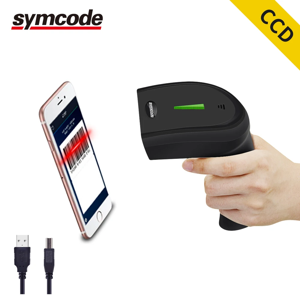 Проводной сканер штрихкодов Symcode 1D CCD функция Plug and Play не требует дайвинга