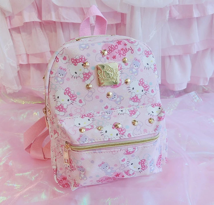 Мультфильм Хелло Китти My Melody рюкзак Детская школьная сумка для девочек рюкзак hellokitty Сумка для путешествий мешок