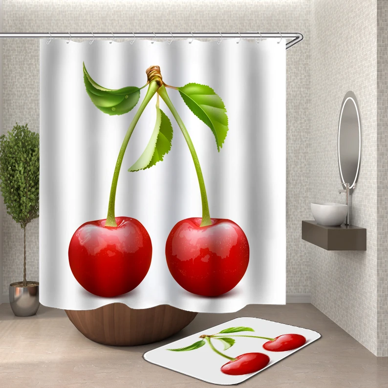 Floral shower curtain fabric 3d bathroom shower curtains bathroom curtain hooks waterproof water repellent bathroom or mat - Цвет: HY351