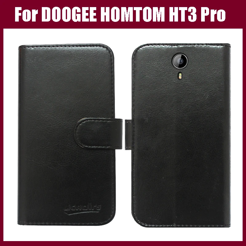 

New Arrival! High Quality Stand Flip Leather Phone Case Cover For DOOGEE HOMTOM HT3 Pro Phone Case Six Colors in stock