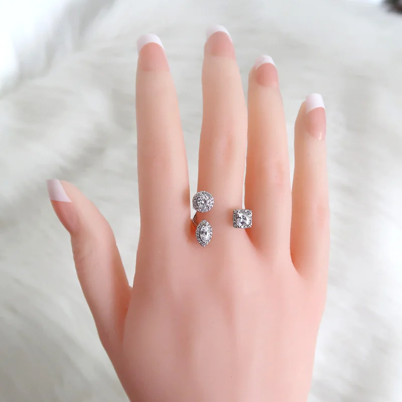 Модные женские ювелирные изделия кольцо ручной работы с кубическим цирконием