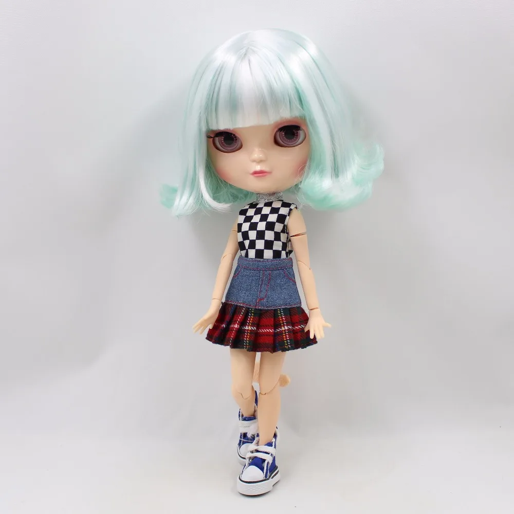 Кукла ICY DBS с белой кожей короткие белые Мятные волосы азон тело 1/6 30 см