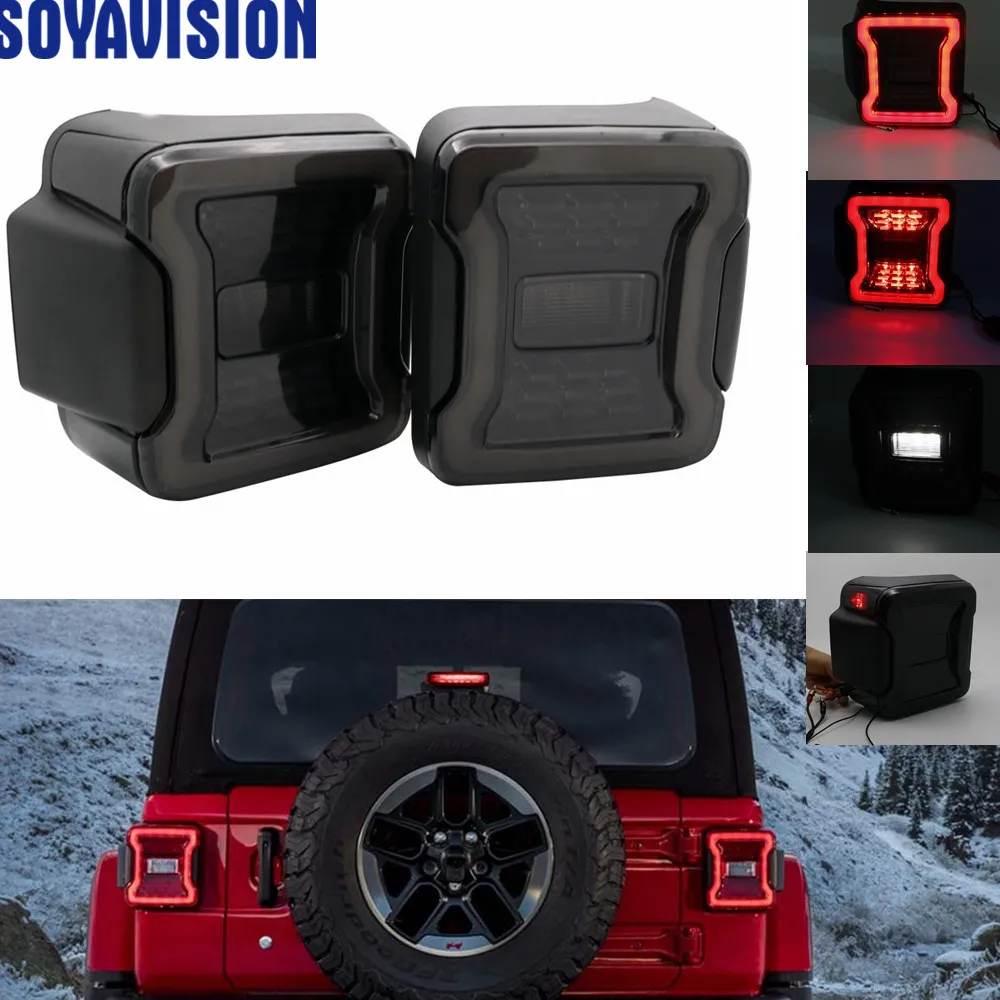 Светодиодные задние стоп сборки w/поворота и сзади для Wrangler JL Unlimited Rubicon Sport Utility 4
