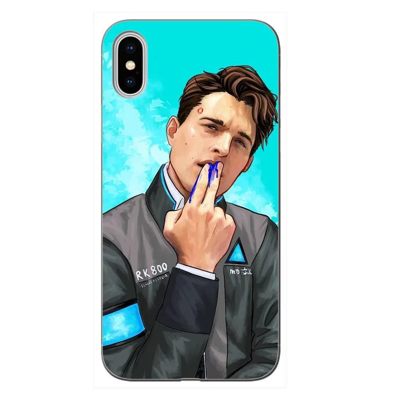 Детройт стать человеком Android RK800 Коннор Кара Мягкий ТПУ чехол для телефона iPhone X10 XS
