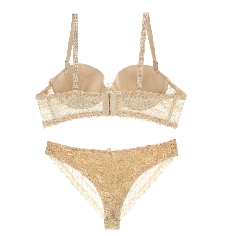 Комплект женского нижнего белья с чашками пуш ап 3/4 и бантом|sexy women bra set|bra setbra set vs |