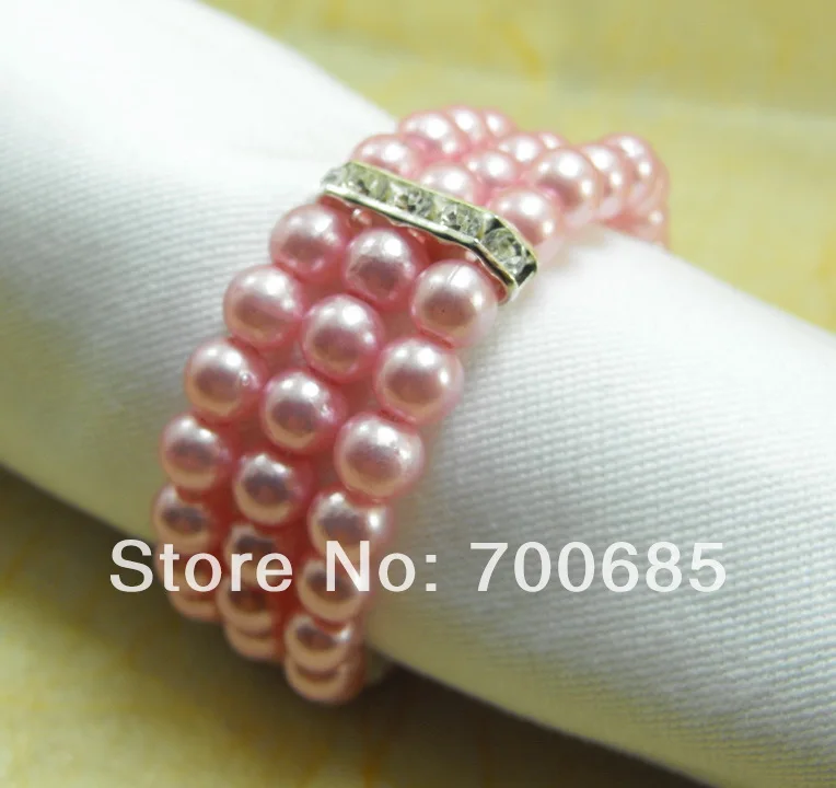

pearl crystal chain napkin ring, napkin holder,