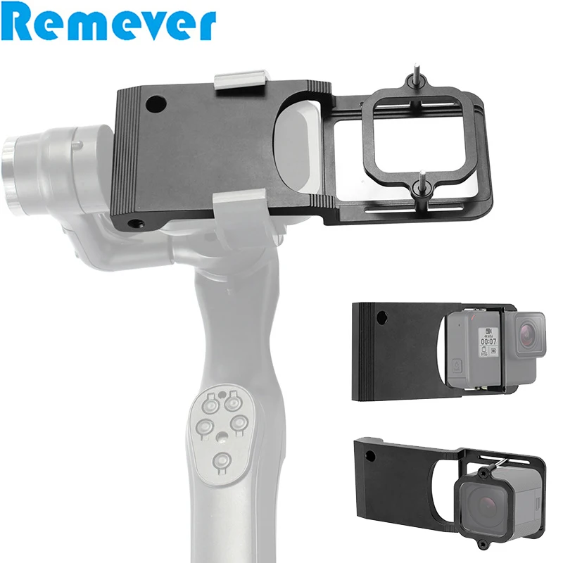 Держатель-зажим из алюминиевого сплава для DJI OSMO ZHIYUN FEIYU, ручной стабилизатор, карданный Адаптер для Gopro Hero 7 6 5 4Session Держатель-зажим из алюминиевого сплава для DJI OSMO ZHIYUN FEIYU, ручной стабилизатор, карданный Адаптер для Gopro Hero 7 6 5 4Session