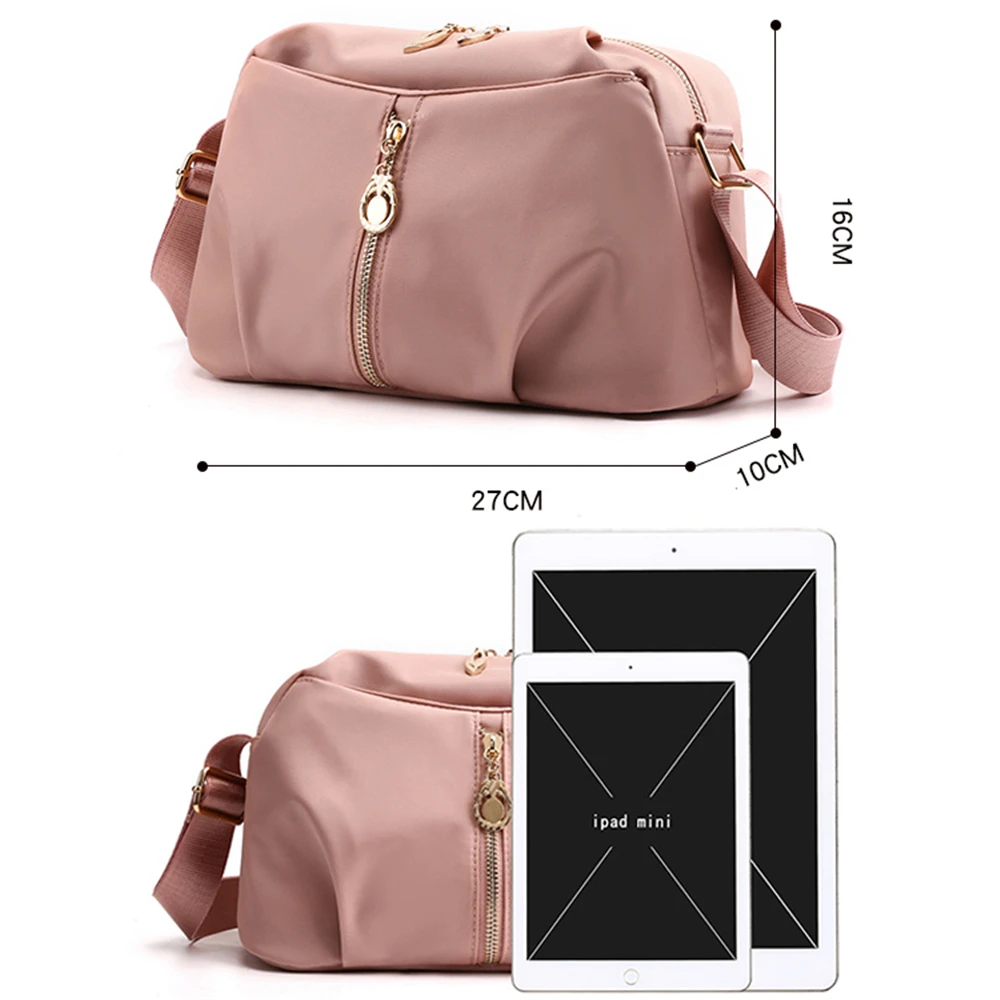 Новая модная женская сумка мессенджер на молнии Высококачественная нейлоновая