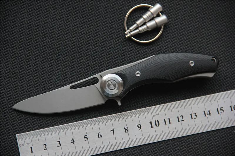 Новый классный тактический нож для выживания Ручка G10 титановый складной D2