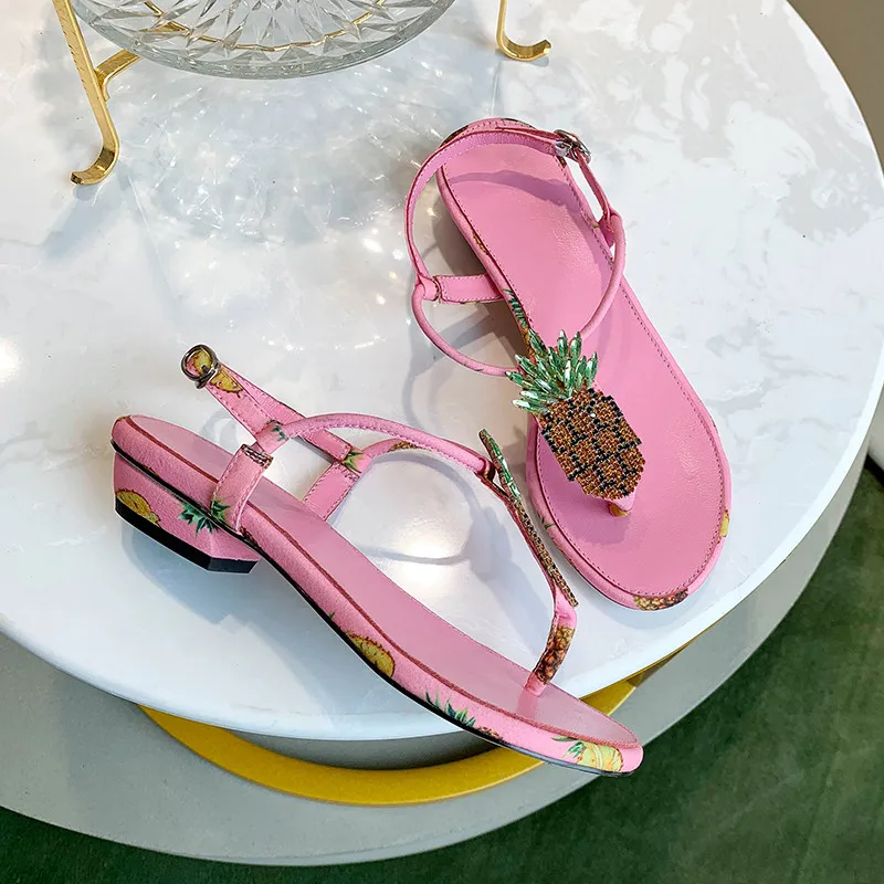 Masgulahe/2020 Женские сандалии Уникальная летняя обувь Босоножки на низком каблуке с