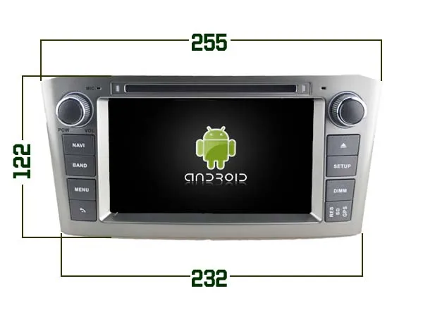 Car Android 9.0 DVD GPS Player For Toyota Avensis T25 2003 2004 2005 2006 2007 2008 Octa Core 4GB+64GB Radio BT Wifi DAB+ Stereo