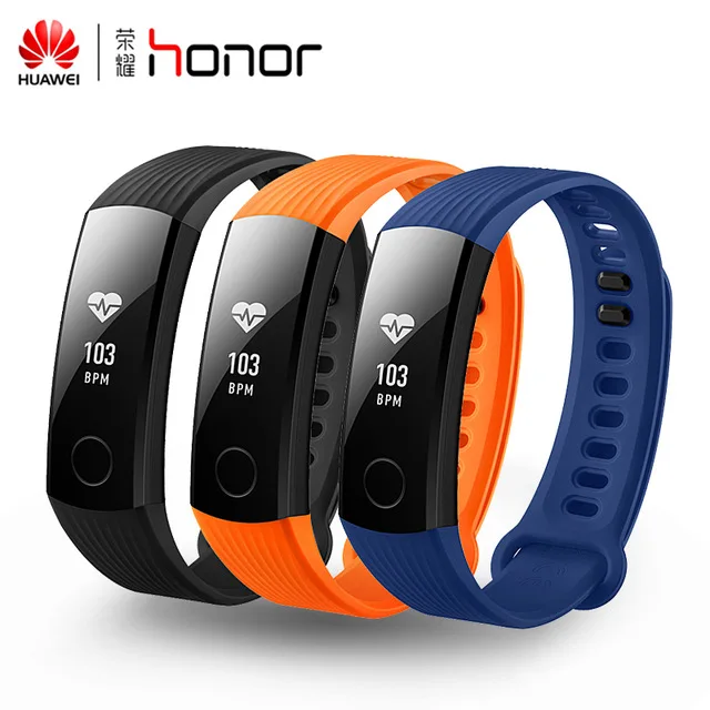 Новый оригинальный Смарт-браслет Huawei Honor Band 3 5 АТМ 0 91 &quotOLED экран для IOS xiaomi Mi Android